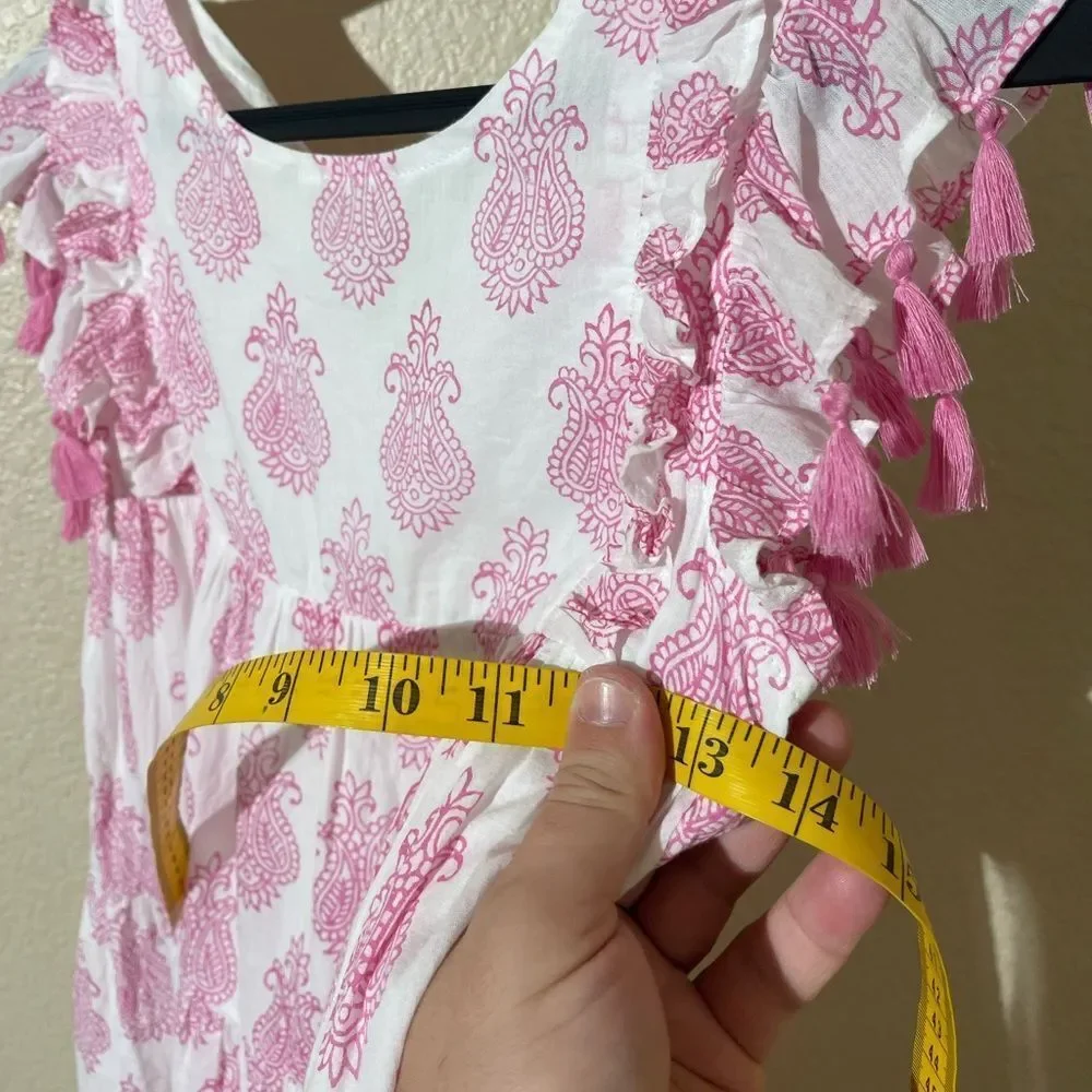 Mer St. Barth Pink Tassel Kids Dress